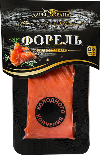 Форель Дары океана холодного копчения филе-кусок, 150г