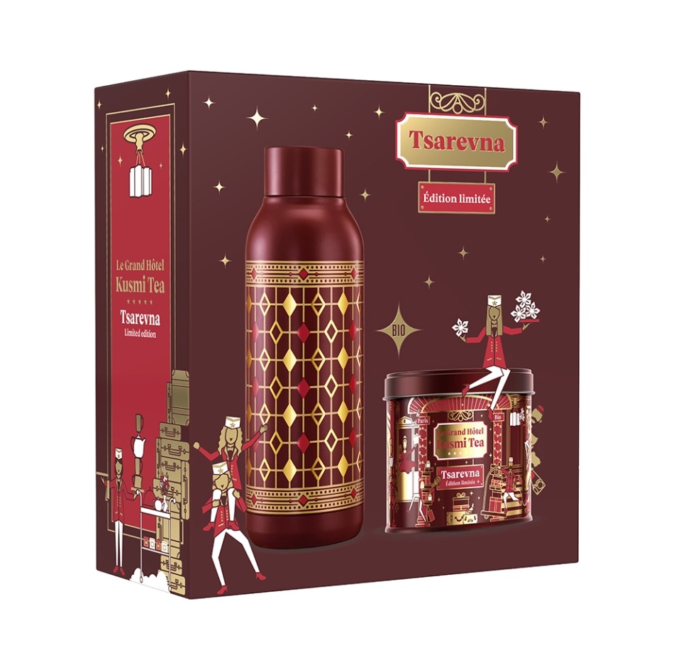

Набор подарочный чайный Kusmi Tea упаковка с бутылкой