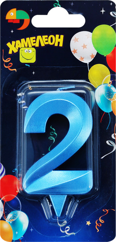 

Свеча Хамелион Цифра 2 Грань цвет в ассортименте 1 шт