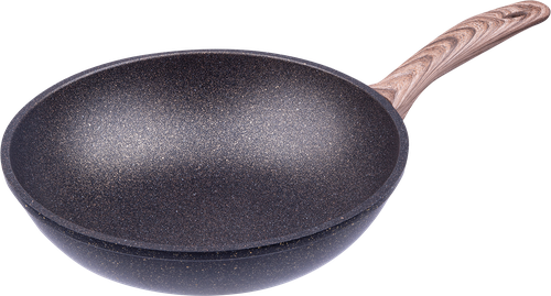 

Сковорода-вок HOMECLUB Terra 28см, литая, глубокая, антипригарное покрытие