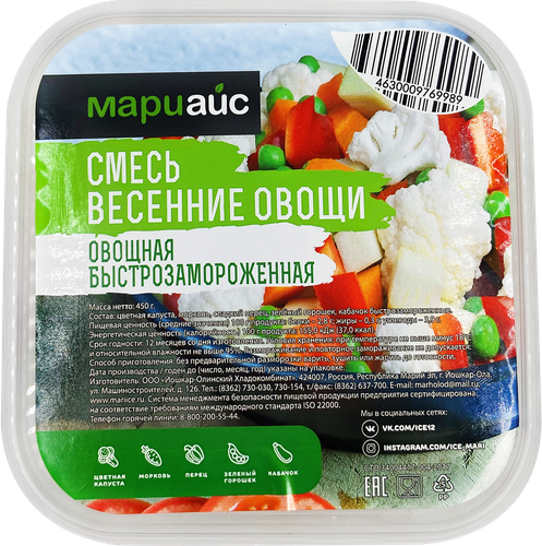 

Смесь овощная Мариайс Весенние овощи 450 г