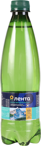 Вода минеральная ЛЕНТА Нагутская-17 газированная, 0.5л