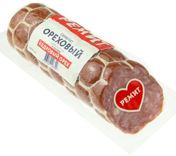 Колбаса Ремит Сервелат Ореховый варено-копченая 360г