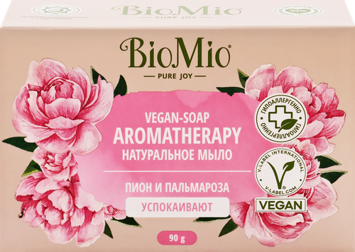 

Мыло BioMio Aromatherapy Пион и пальмароза натуральное 90 г