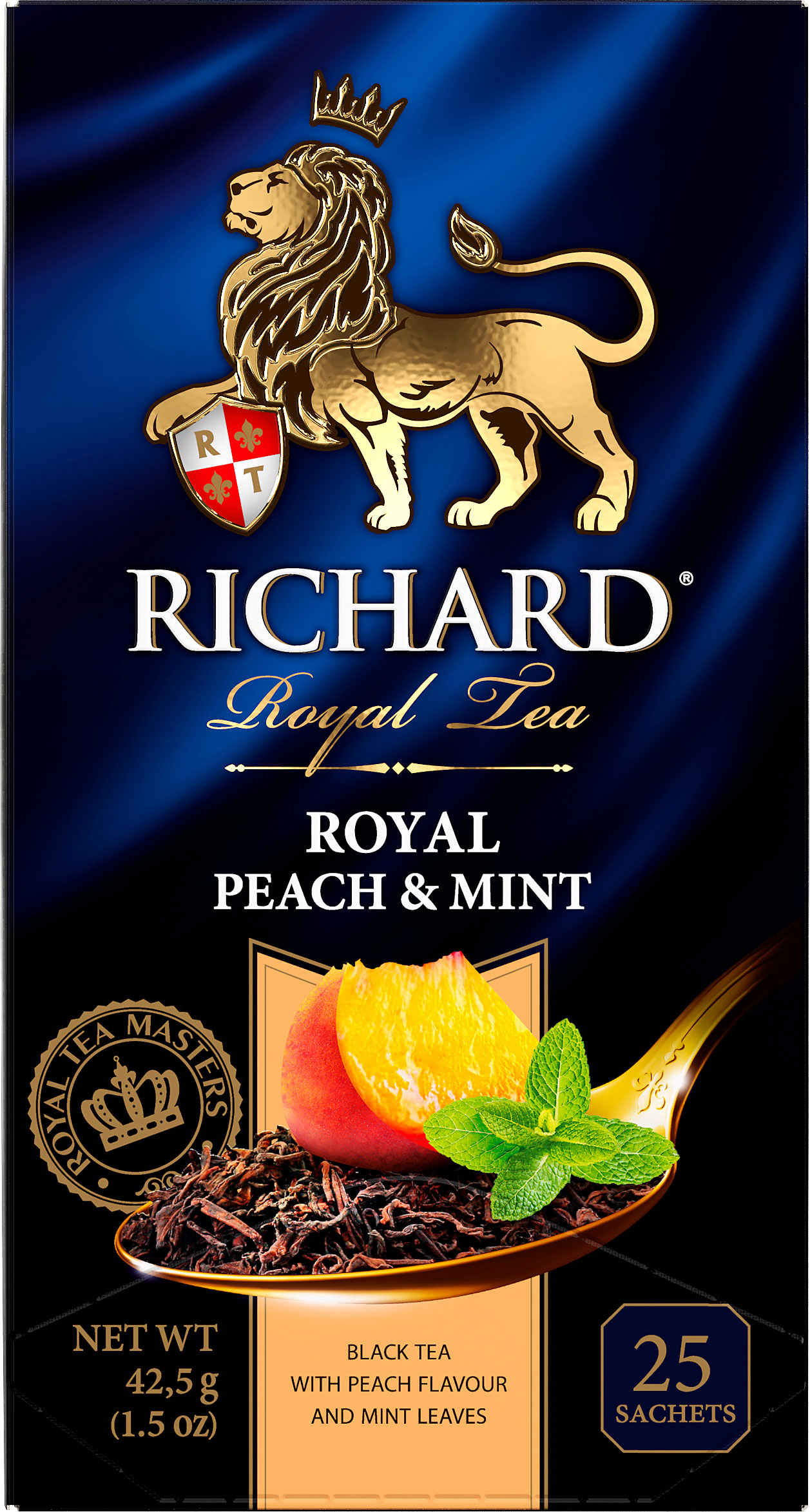 

Чай черный Richard Peach&Mint байховый 25пак 42.5г