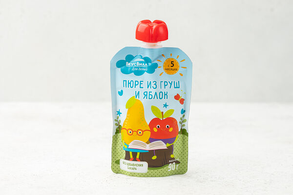 Пюре из груш и яблок