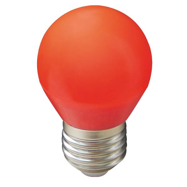 Лампа светодиодная ECOLA LED color, 5 Вт, E27, 220 В, красная, шар