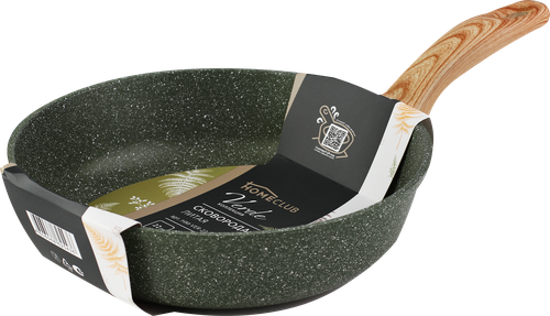 

Сковорода HOMECLUB Verde 22см, литой алюминий, антипригарное покрытие, ручка soft touch, Арт. HM-VER-22