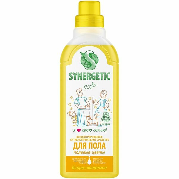 Средство для мытья пола Synergetic Полевые цветы 750мл