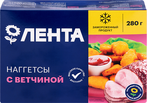 Наггетсы куриные Лента с ветчиной 280 г