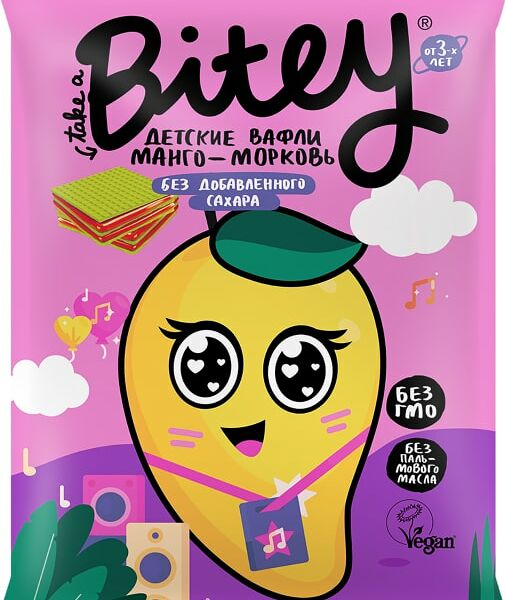 Вафли Take a Bitey Манго-Морковь 35г