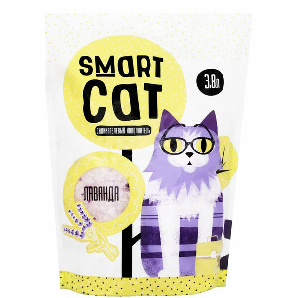Smart Cat Smart Cat наполнитель силикагелевый наполнитель с ароматом лаванды 3,8л/1,66кг