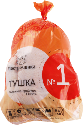 

Тушка цыпленка-бройлера Пестречинка 1 сорт охлажденная вес