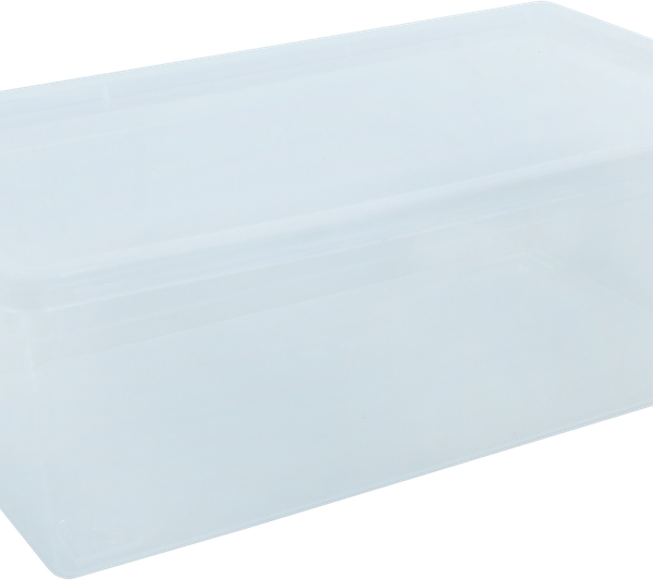 Ящик IDEA 34х19х12см прозрачный, размер М, 5.5л