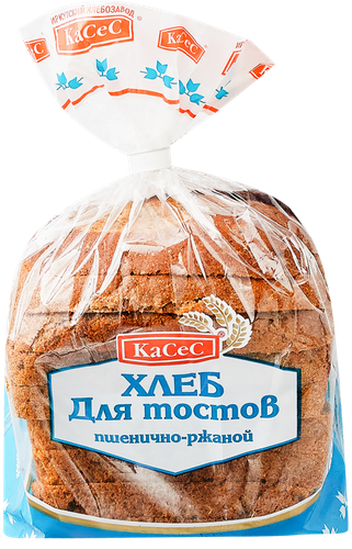 

Хлеб Касес для тостов пшенично-ржаной 300 г