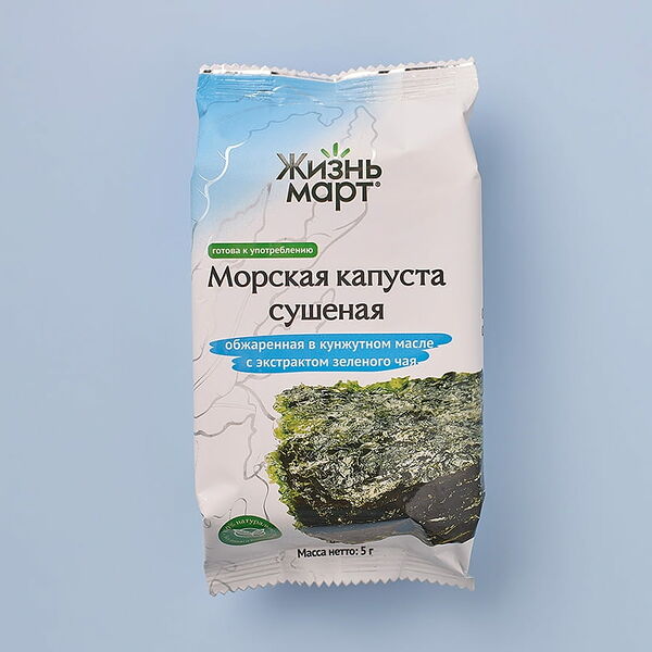 Морская капуста обжаренная с зеленым чаем