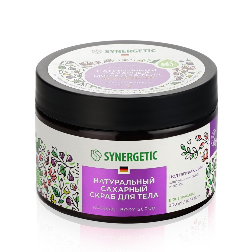 

Скраб для тела Synergetic Цветущий инжир и лотос подтягивающий 300 мл