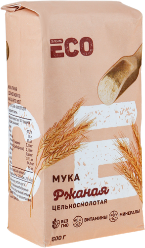 

Мука пшеничная ЛЕНТА ECO цельносмолотая, 1кг