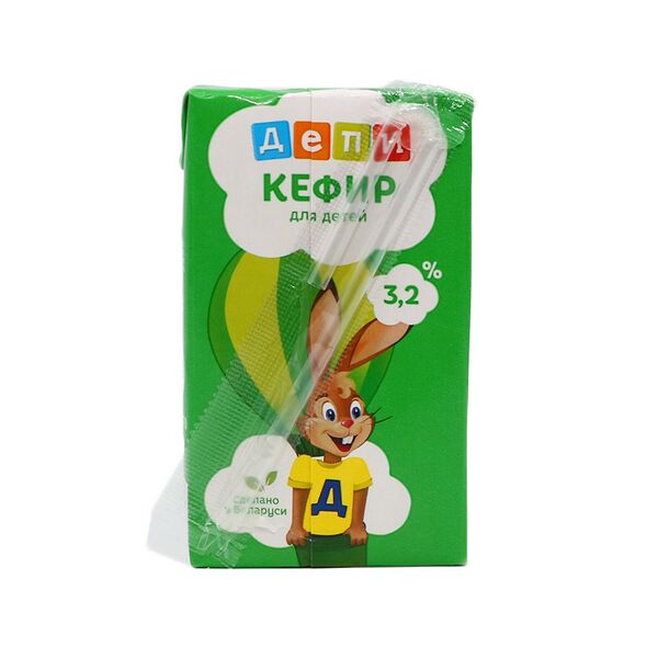 Кефир ДЕТСКИЙ жир. 3.2% ТБА вес 0.25кг Депи