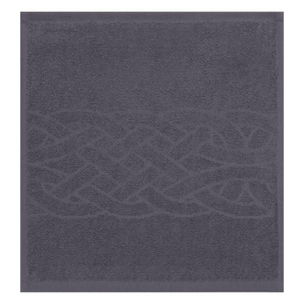 Полотенце махровое ДМ-Текстиль Tales, темно-серый, хлопок, 30х30 см