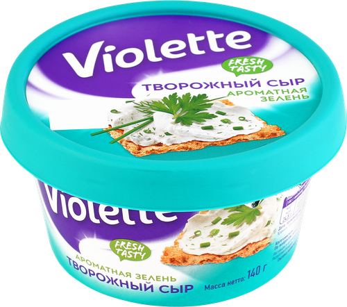 

Сыр творожный Violette Ароматная зелень 70% БЗМЖ 140 г