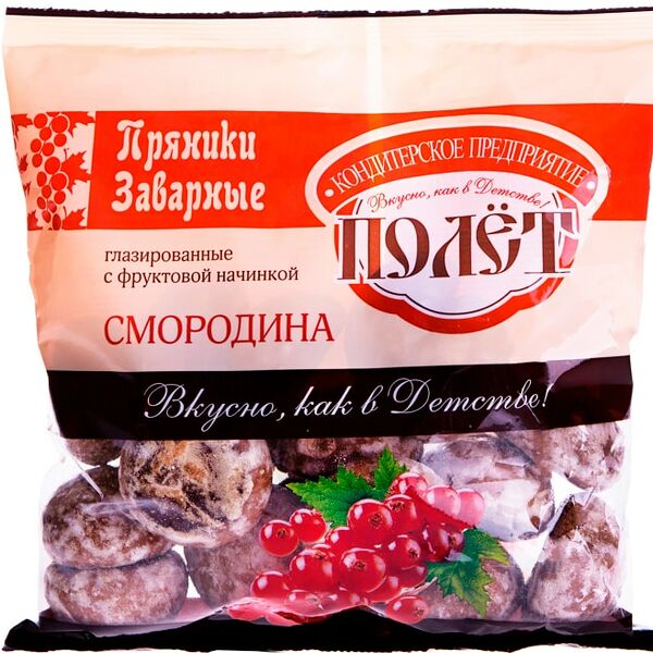 Пряники Полет заварные Смородина 300г