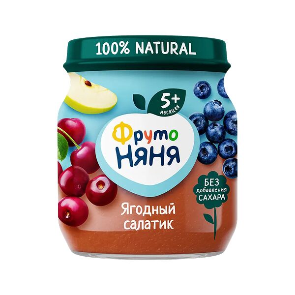 Пюре ягодный салатик ТМ ФрутоНяня