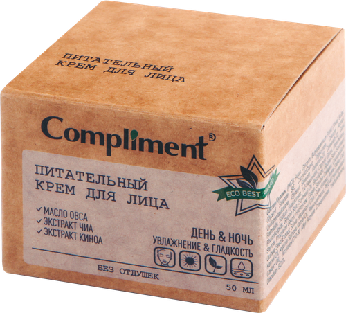 

Крем для лица Compliment Eco Best питательный, 50 мл