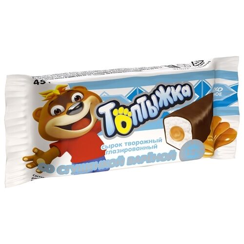 Сырок глазированный Топтыжка с варёной сгущёнкой 12%
