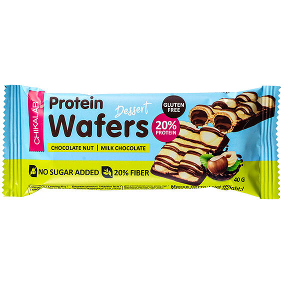 Chikalab Батончик вафельный Protein Wafers - шоколадно-ореховый десерт