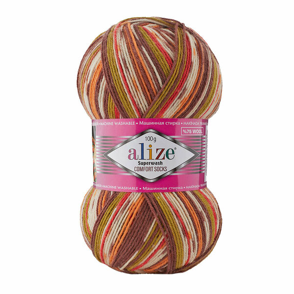 Пряжа ALIZE 'Superwash Comfort Socks' 100гр. 420м. (75% SW шерсть, 25% полиамид)(7709)