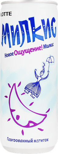 Напиток Lotte Милкис Оригинальный газированный, 0.25 л