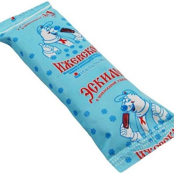 Мороженое Ижмолоко Ижевское сливочное в шоколадной глазури, эскимо