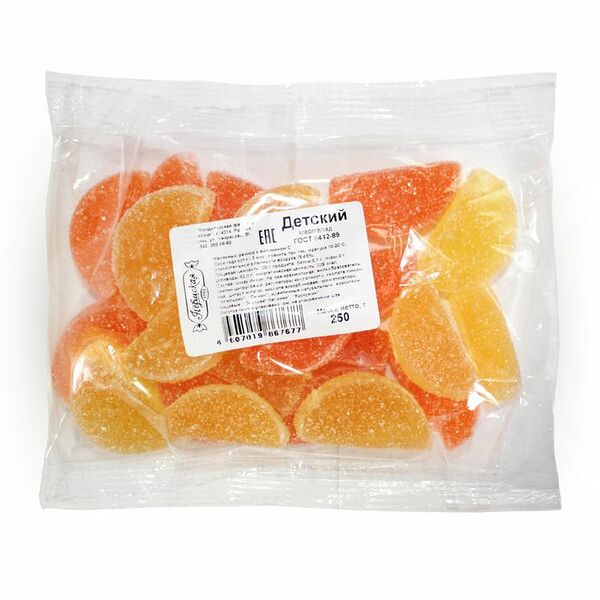 Мармелад Пермская детский желейный лимон-апельсин дольки
