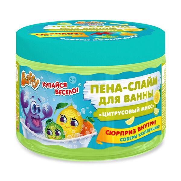 Пена-слайм для ванны Baffy Цитрусовый микс 300 мл