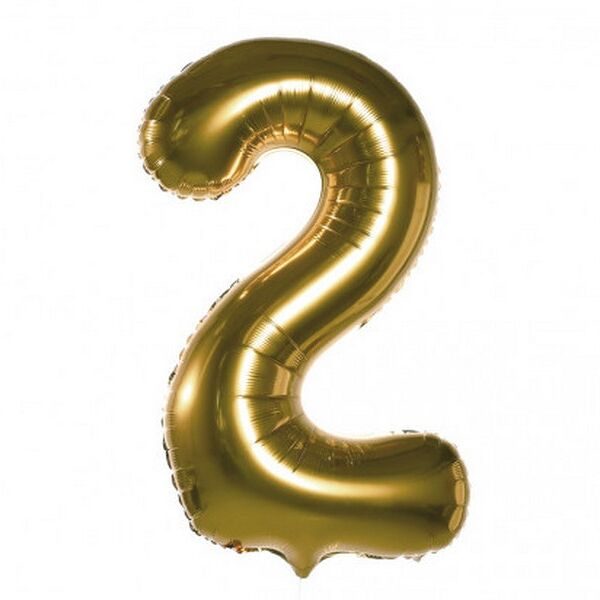Воздушные шары Цифры (золото) 2