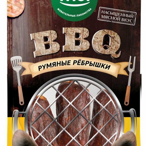 Лакомство для собак Triol румяные ребрышки BBQ