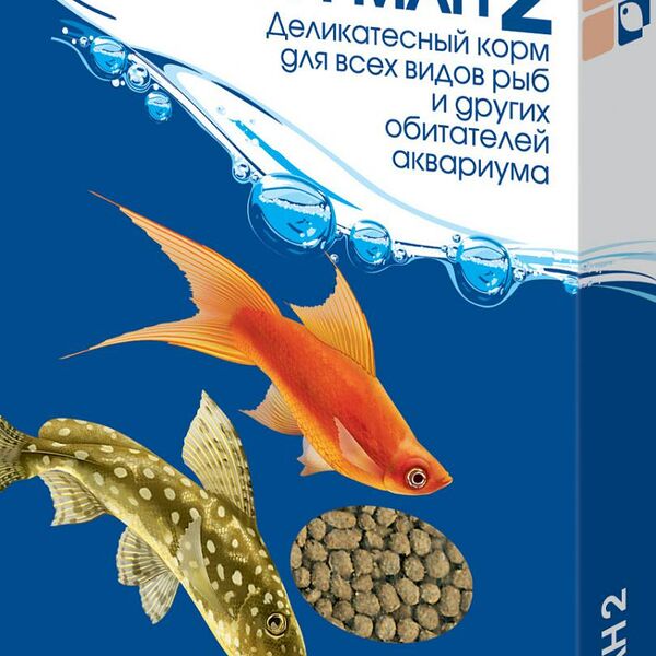 Корм для всех видов рыб и других обитателей аквариума Зоомир Гурман-2 деликатесный 30 г