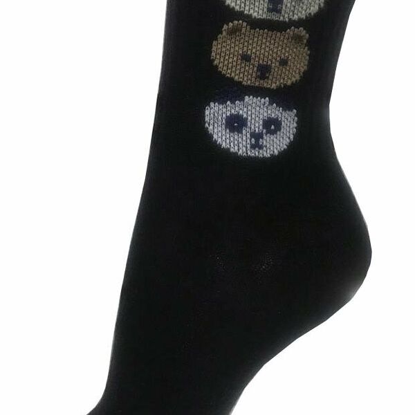 Носки для мальчика John Jeniford Мишки черные, р 18-20