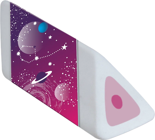 

Ластик Maped Cosmic Kids треугольной формы, белый с цветной серединой, в ассортименте