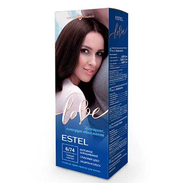 Краска-крем д/волос ESTEL LOVE 6/74 Темный каштан