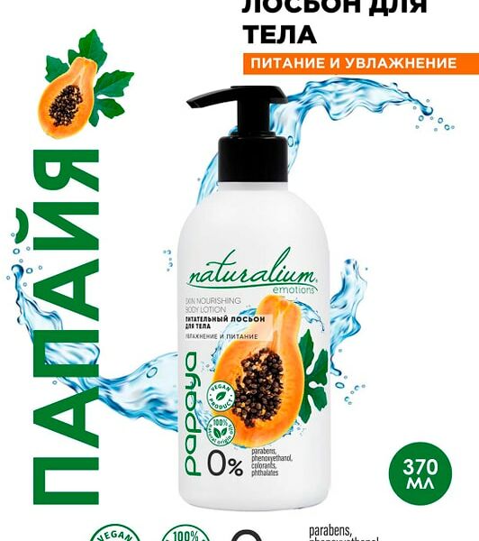 Лосьон для тела Naturalium Питательный Папайя 370мл