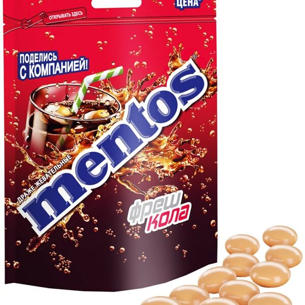 Драже жевательное Mentos Фреш Кола 95 г