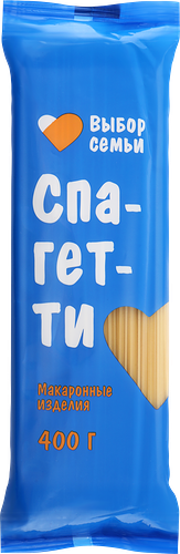 Макароны ВЫБОР СЕМЬИ Спагетти группа В, 400г