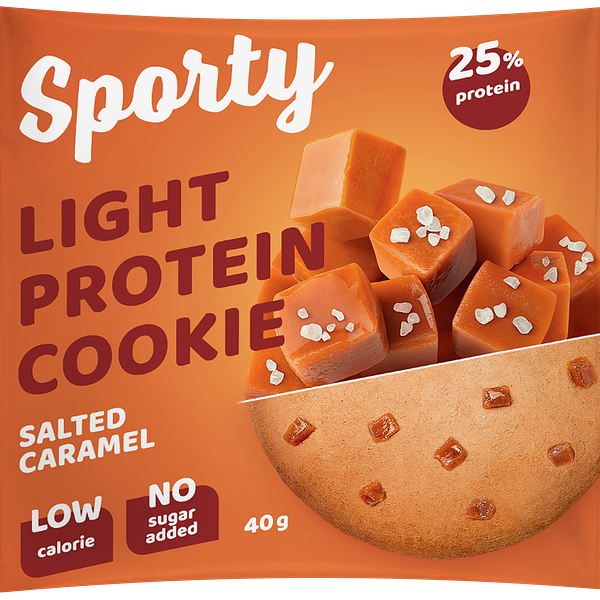Печенье протеиновое SPORTY Protein Light Соленая карамель, 40г