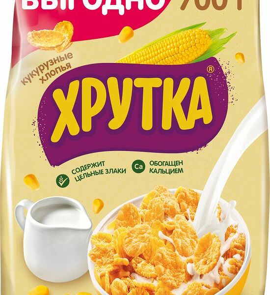 ХРУТКА Кукурузные хлопья пакет, 700 г