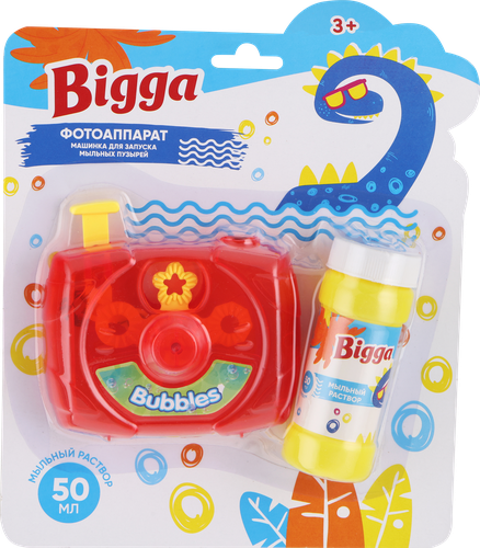 

Машинка для мыльных пузырей Bigga Фотоаппарат, механическая, 50мл