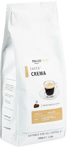 

Кофе зерновой Italco Каффе Крема жареный с кофеином, 1 кг