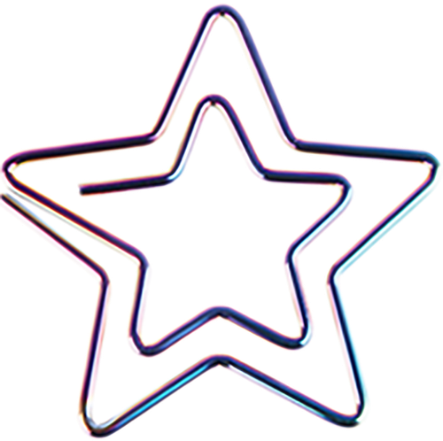 

Скрепки Meshu Stars фигурные, 2,5см, Арт. MS_41585, 6шт