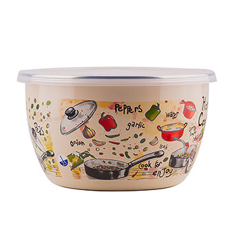 Миска Метрот Гурман без ручек, с пластиковой крышкой 1.1л Республика Сербия